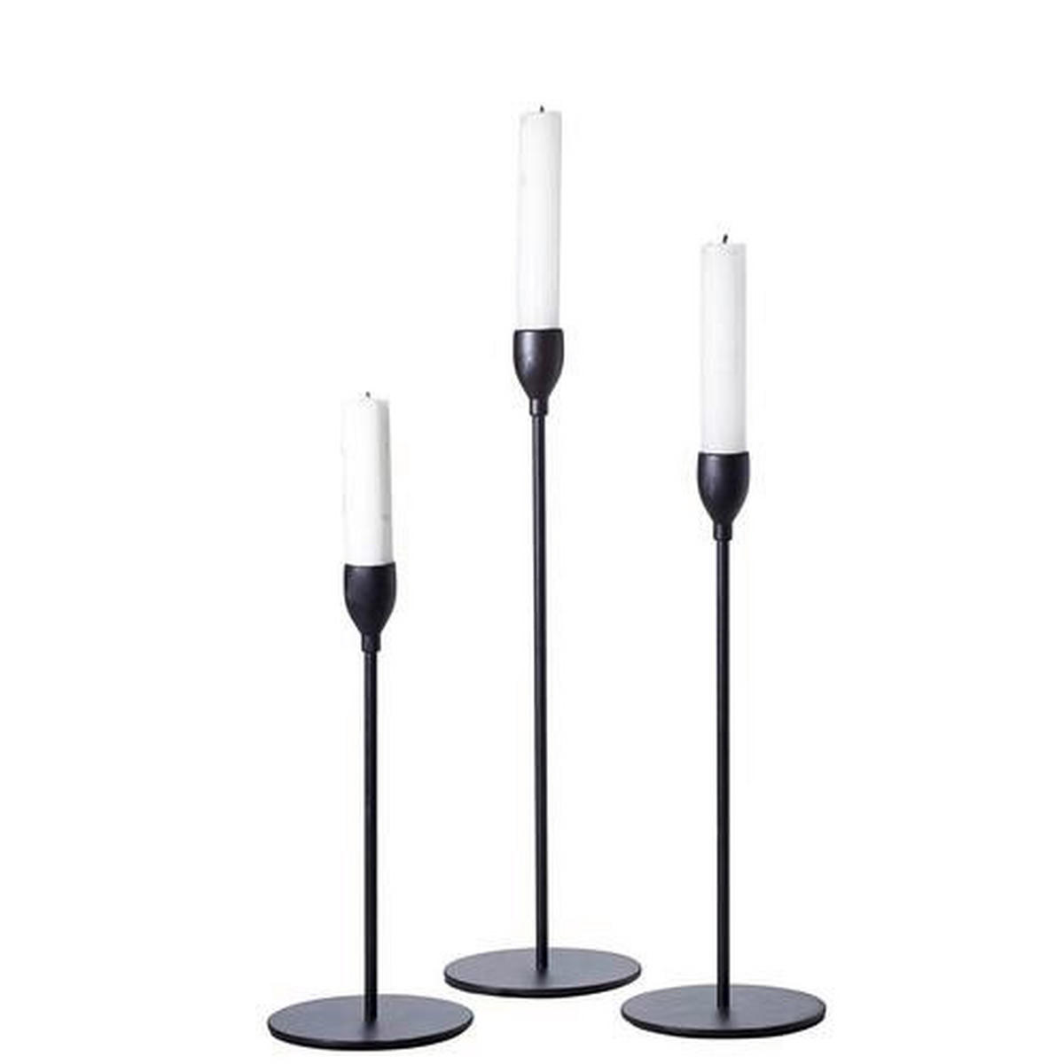 STOJAN NA SVIEČKU  kov - čierna, Basics, kov (10/23cm)