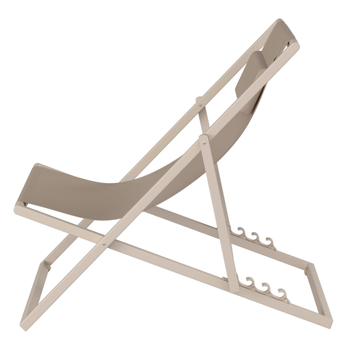 OPALOVACÍ LEHÁTKO kov, textil - krémová, Moderní, kov/textil (104/76-93/63cm) - Ambia Garden