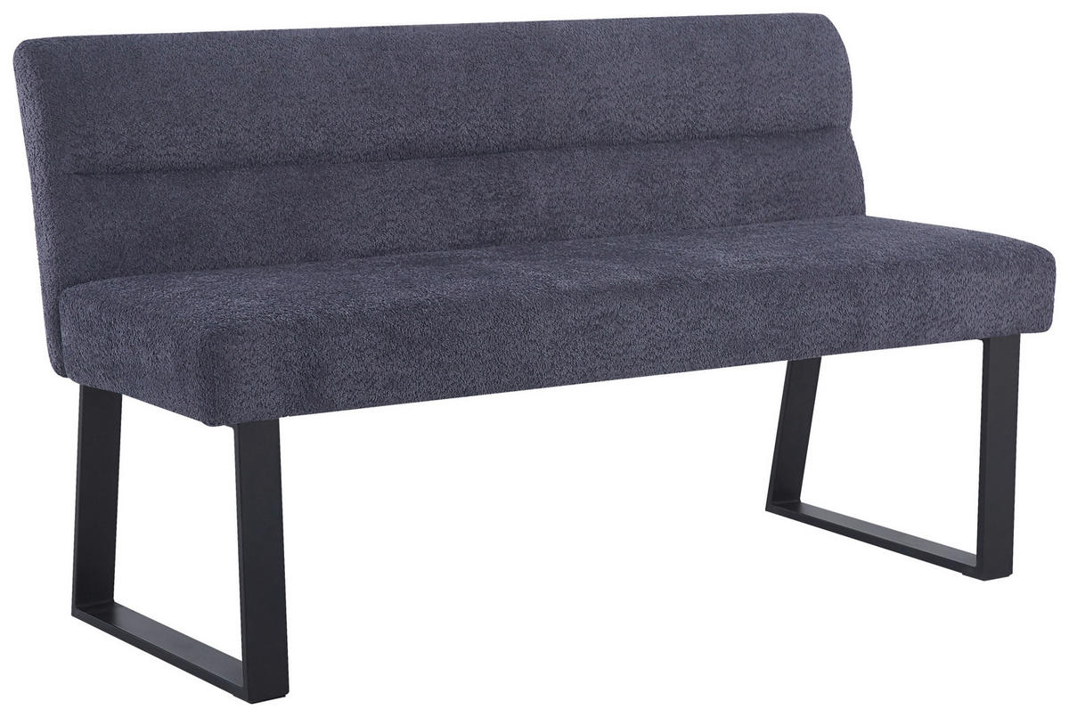 SITZBANK in Metall, Textil Dunkelgrau  - Dunkelgrau/Schwarz, KONVENTIONELL, Textil/Metall (140/83/61cm) - MID.YOU