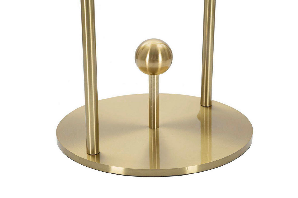 TISCHLEUCHTE - Goldfarben/Weiß, Basics, Glas/Metall (18/40/18cm)