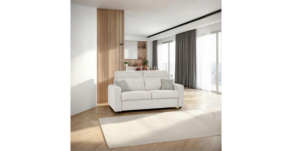 SCHLAFSOFA Mikrofaser Creme - Graubraun/Creme, KONVENTIONELL, Kunststoff/Textil (186/101/101cm) - Carryhome