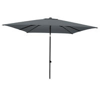 SONNENSCHIRM 250 cm Grau  - Schwarz/Grau, Basics, Kunststoff/Textil (200/250cm)