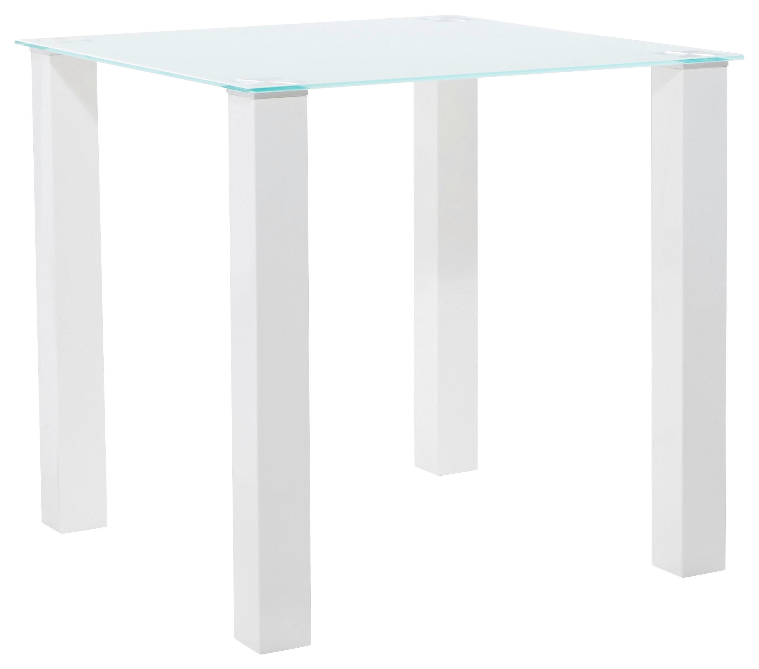 ESSTISCH in Glas, Holzwerkstoff  - Weiß Hochglanz/Weiß, Design, Glas/Holzwerkstoff (160/76/90cm) - MID.YOU