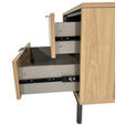 NACHTKÄSTCHEN in Anthrazit, Eichefarben - Eichefarben/Anthrazit, Design, Holzwerkstoff/Metall (53/56,2/40cm) - Xora