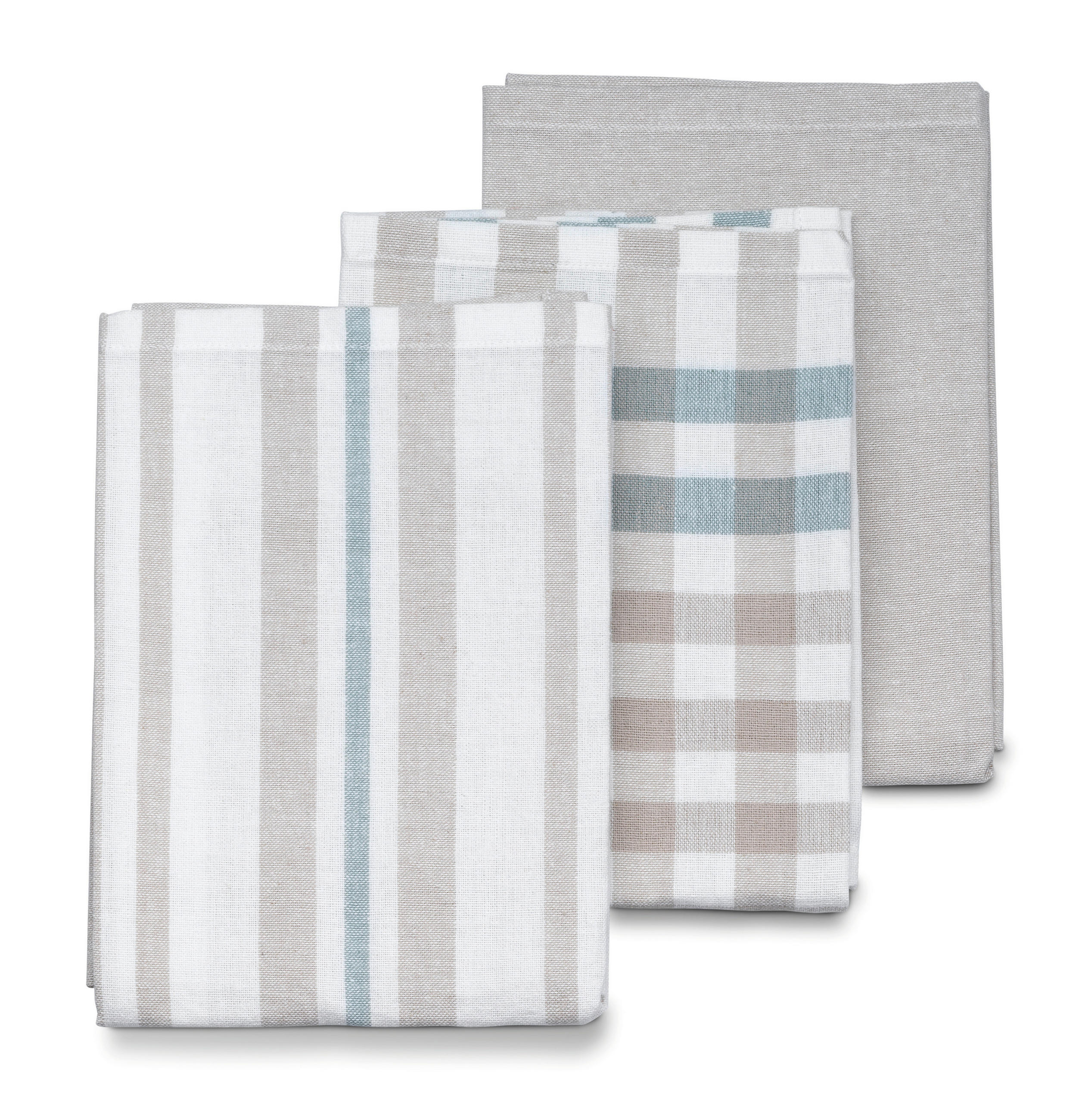 GESCHIRRTUCH-SET Hellgrau  - Hellgrau, Basics, Textil (45/65cm) - Kela