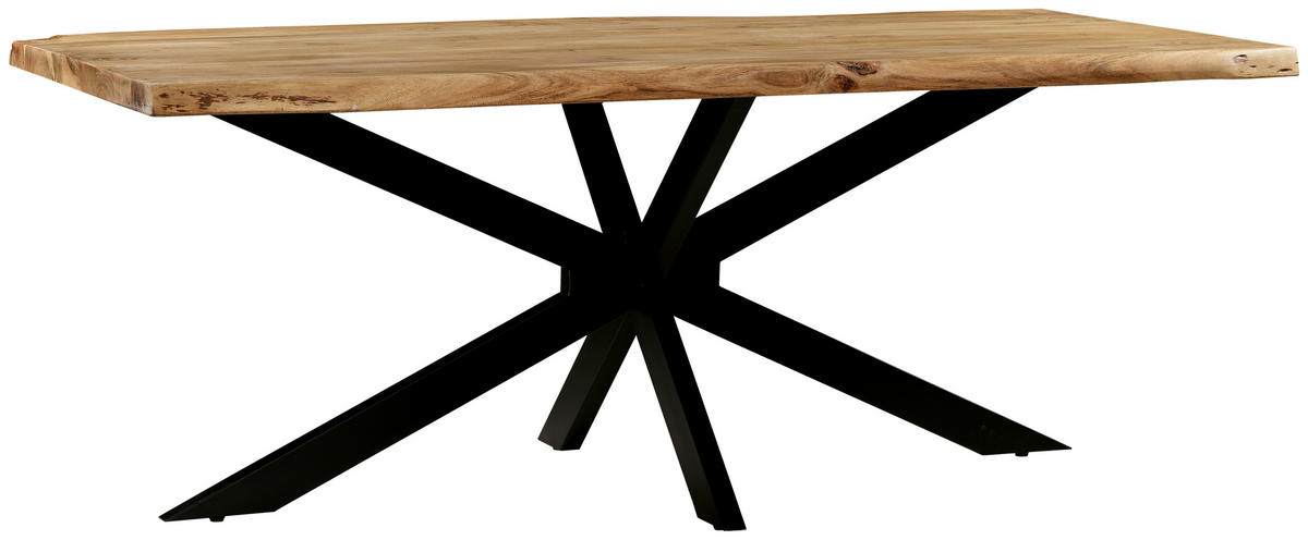 STOL ZA BLAGOVAONICU  crna, boje bagrema  drvo, metal      - boje bagrema/crna, Moderno, drvo/metal (180/90/76cm) - MID.YOU