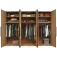 DREHTÜRENSCHRANK  in Wildeiche  - Wildeiche/Schwarz, Design, Holz/Metall (302/223/62cm) - Valnatura