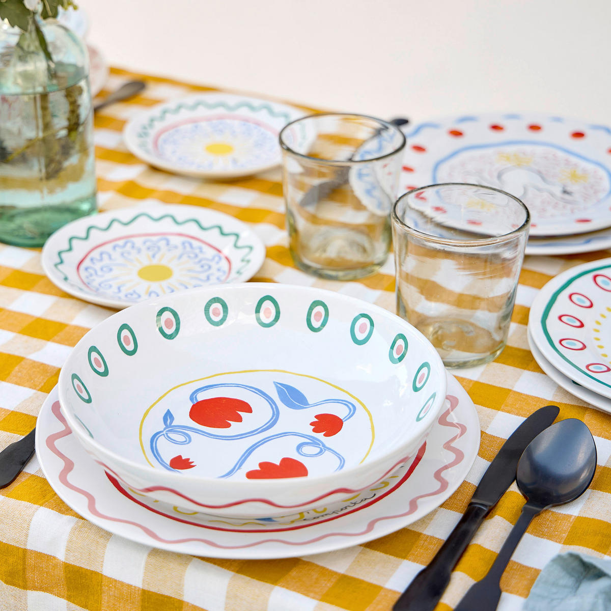 SUPPENTELLERSET Multicolor 6-teilig Feinsteinzeug SUMMER BLISS  - Multicolor, Basics, Keramik (23cm) - Costa Nova