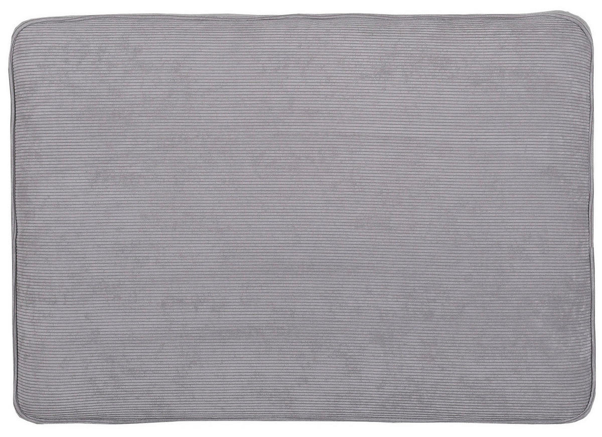 HOCKER in Textil Grau  - Buchefarben/Grau, Design, Holz/Textil (93/47/65cm) - MID.YOU