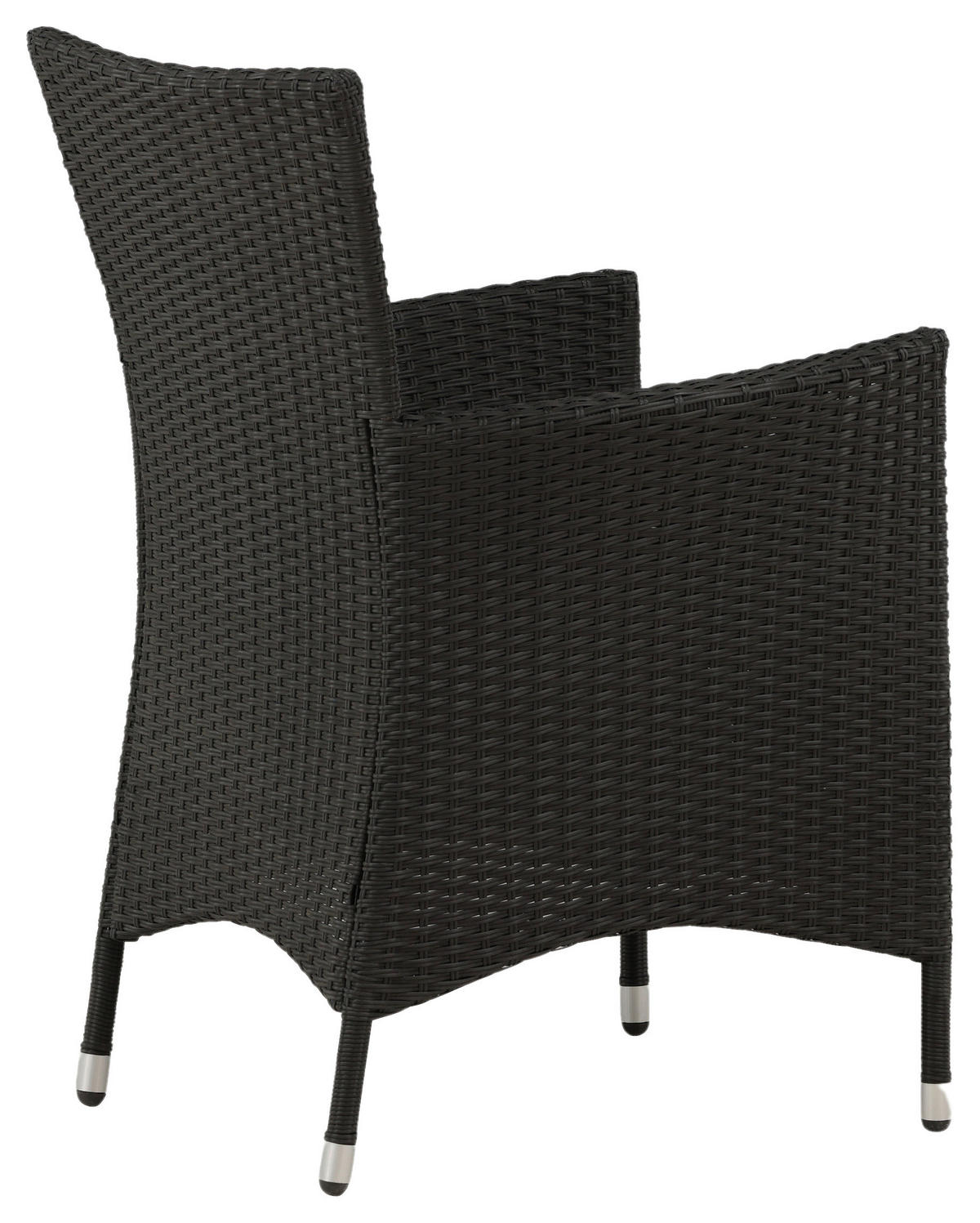 STAPELSESSEL Stahl Schwarz, Silberfarben  - Silberfarben/Schwarz, KONVENTIONELL, Kunststoff/Metall (60/88/60cm) - Gardenson