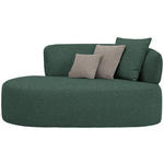 RÉCAMIERE  in Plüsch Dunkelgrün, Graubraun  - Dunkelgrün/Graubraun, MODERN, Kunststoff/Textil (166/86/105cm) - Hom`in