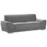 DREISITZER-SOFA Webstoff Dunkelgrau - Dunkelgrau/Silberfarben, Design, Holz/Textil (218/78/97cm) - CARRYHOME