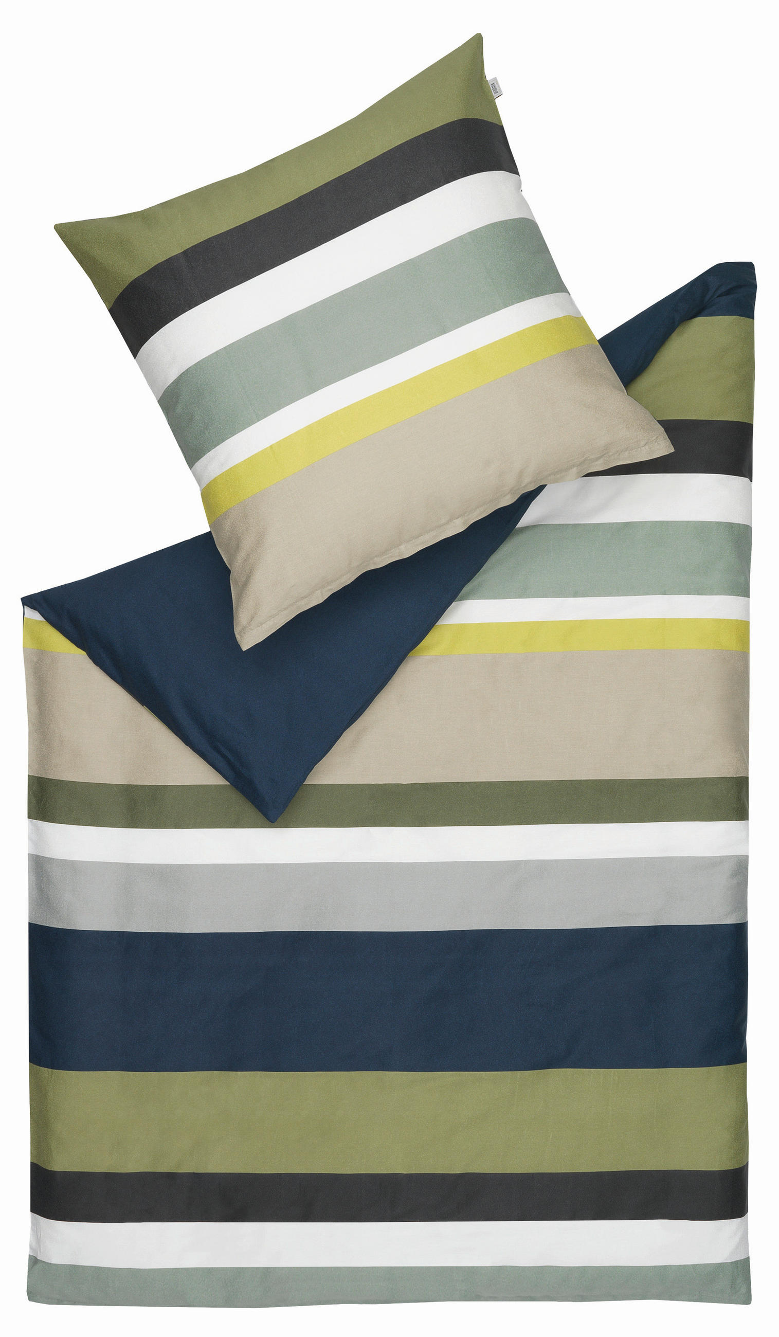 WENDEBETTWÄSCHE Noel Satin 135/200 cm  - Haselnussfarben/Dunkelblau, KONVENTIONELL, Textil (135/200cm) - Schöner Wohnen