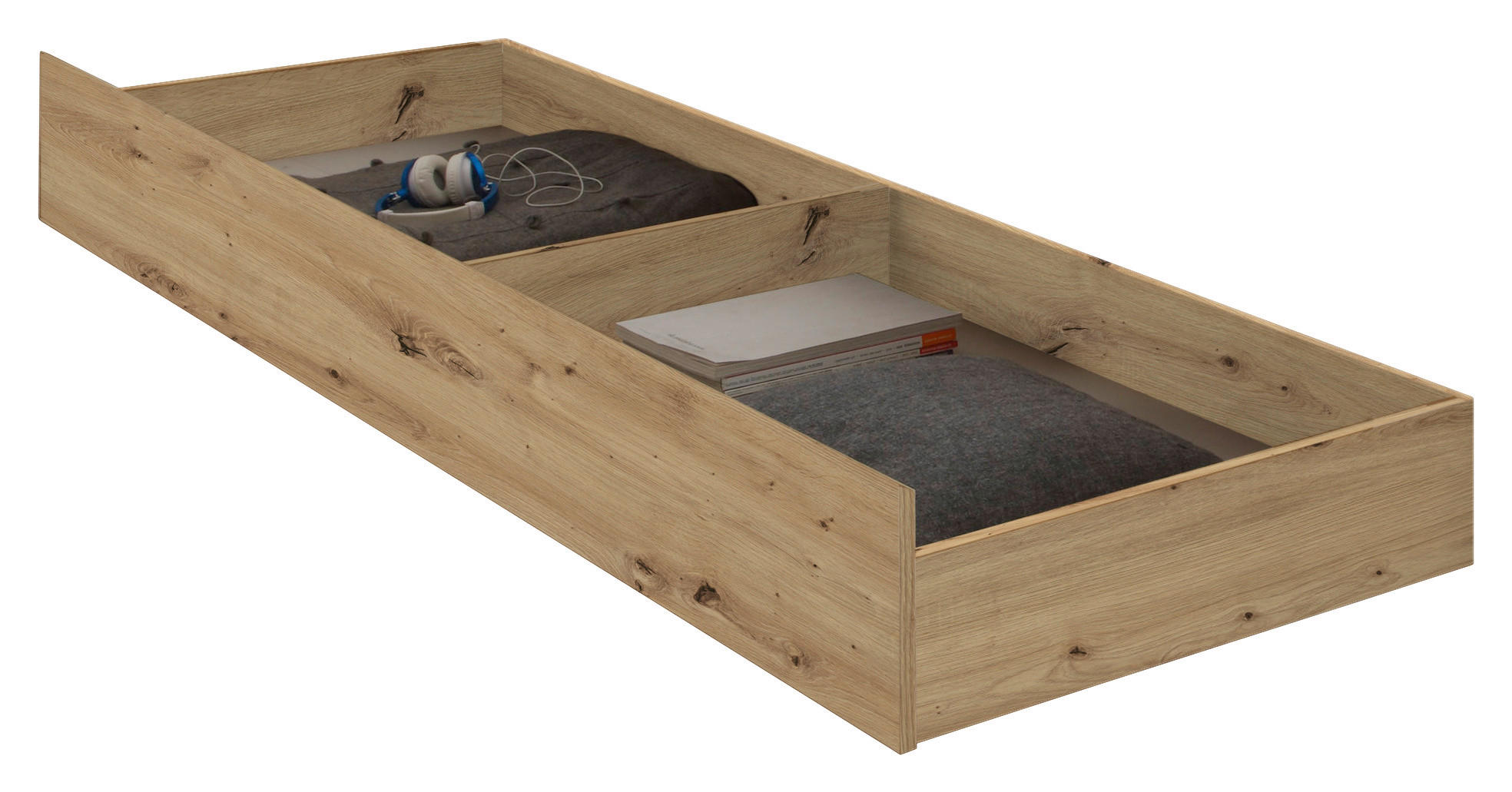 Carryhome Bettkasten Eiche Artisan 199x23x64 cm