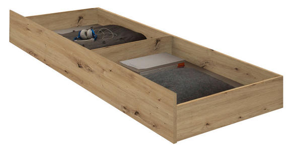 BETTKASTEN Eiche Artisan  - Eiche Artisan, KONVENTIONELL, Holzwerkstoff/Kunststoff (199/23/64cm) - Carryhome