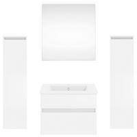 BADEZIMMER  in 122,4 cm  - Weiß Hochglanz/Weiß, KONVENTIONELL, Holzwerkstoff (122,4cm) - Puris