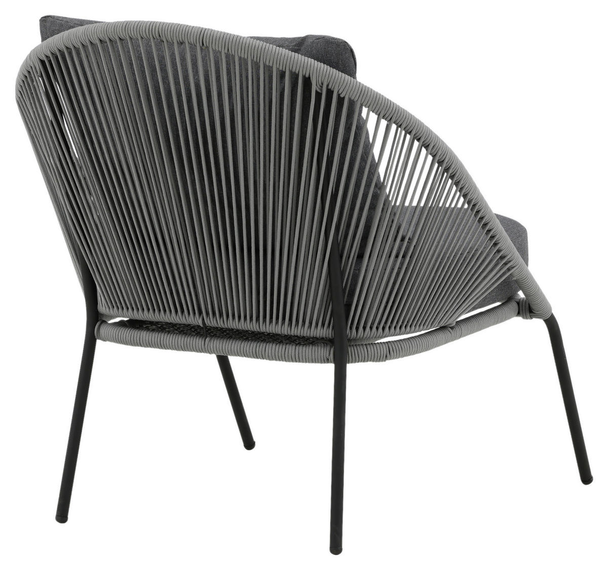 LOUNGESESSEL  - Schwarz/Grau, KONVENTIONELL, Kunststoff/Metall (73/78/85cm) - Gardenson