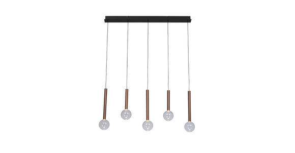 LED-HÄNGELEUCHTE 90/10/180 cm  - Klar/Schwarz, Design, Glas/Metall (90/10/180cm) - Dieter Knoll