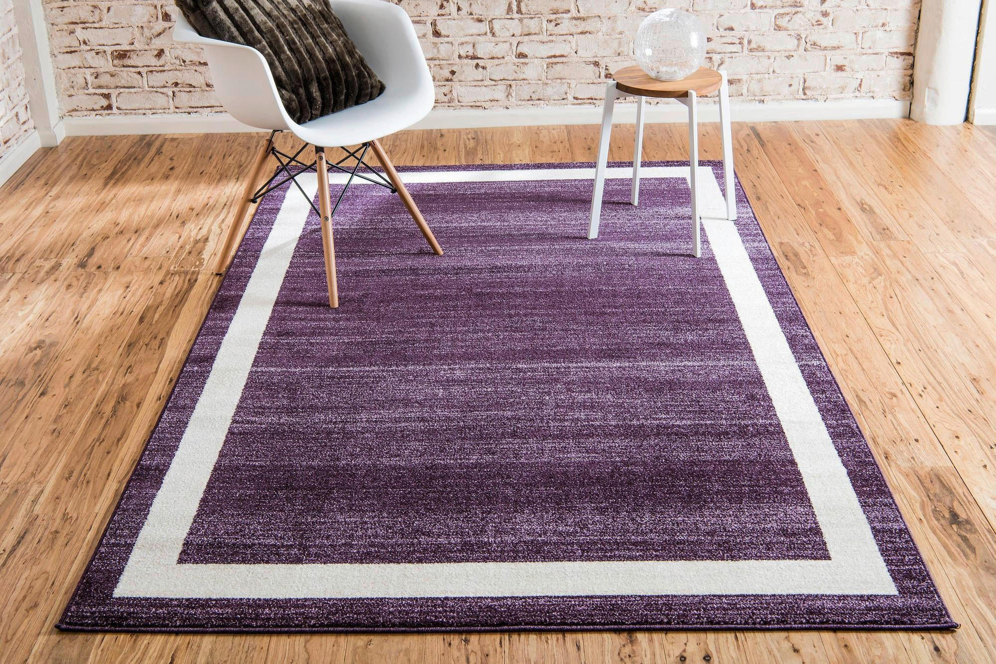 WEBTEPPICH  90/65 cm  Creme, Violett   - Violett/Creme, Basics, Textil (90/65cm)