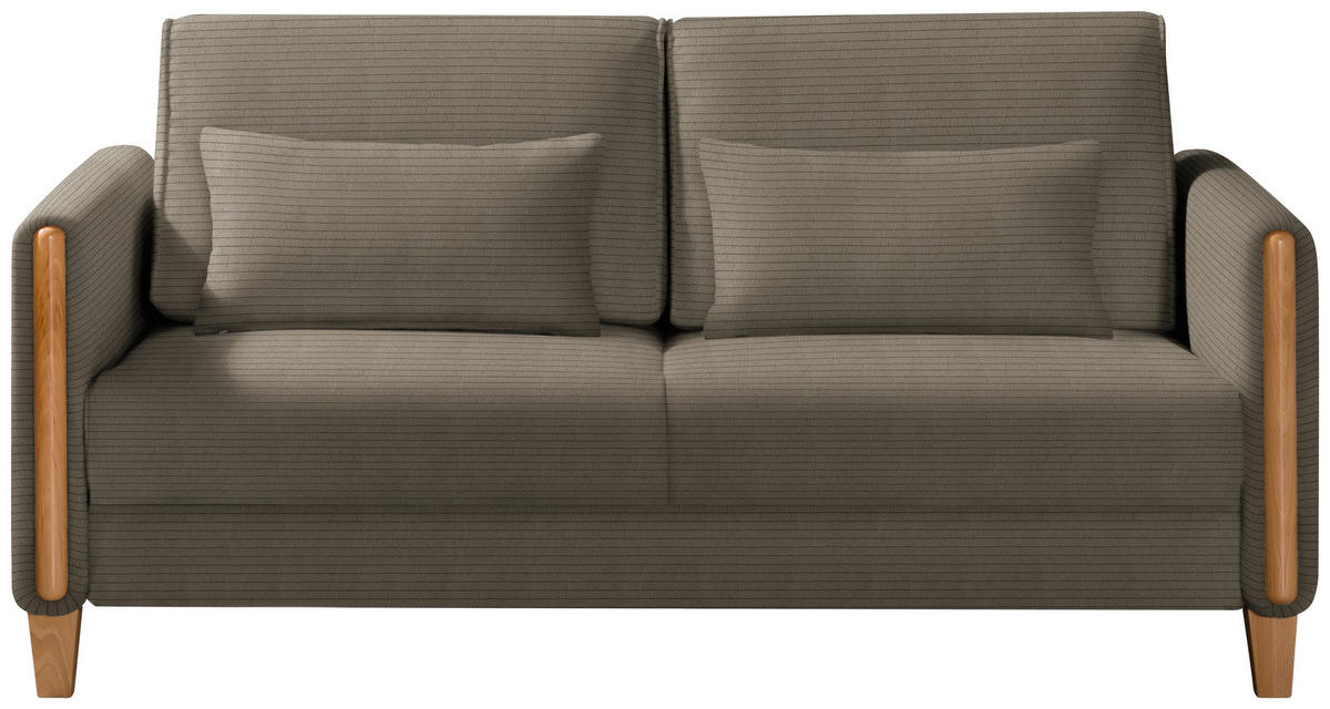 SCHLAFSOFA in Holz, Textil Braun, Buchefarben  - Buchefarben/Braun, Design, Holz/Textil (174/88/104cm) - Niels Andersson