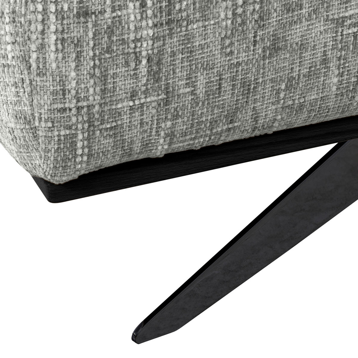 ECKSOFA PORTLAND in Struktur Grau Kopfteilverstellung  295/187 cm  - Schwarz/Grau, Design, Holz/Textil (295/187cm) - Livetastic