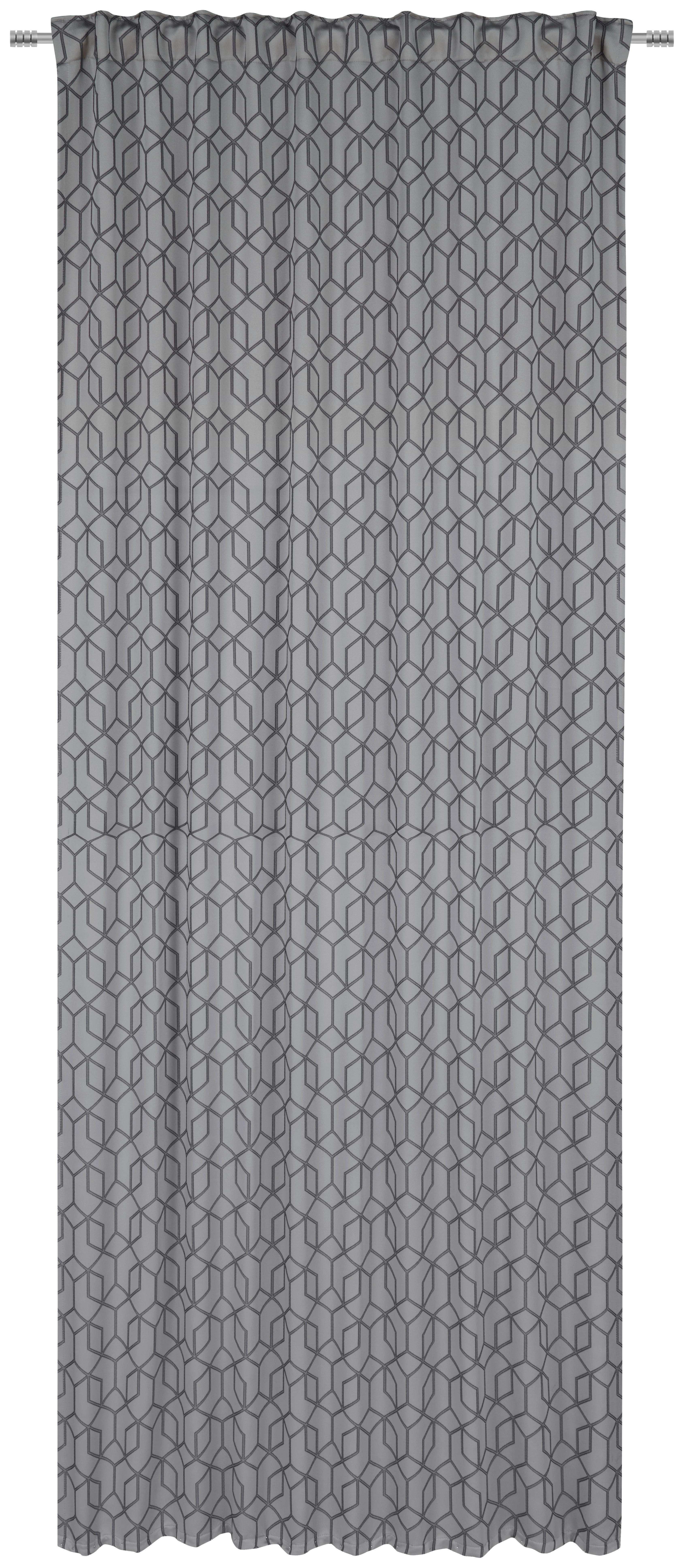 GARDINLÄNGD ej transparent  - grå, Klassisk, textil (140/260cm) - Dieter Knoll