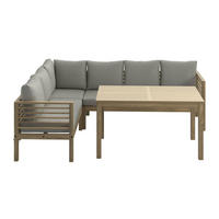 DINING-LOUNGESET  - Beige/Akaziefarben, MODERN, Holz (173/226cm) - Ambia Garden