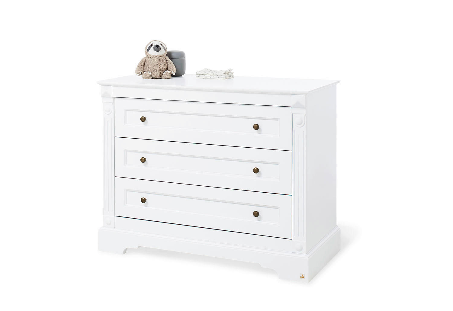 BABYZIMMER PINOLINO EMILIA 3-teilig  - Weiß, ROMANTIK / LANDHAUS, Holzwerkstoff - Pinolino