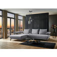 ECKSOFA in Chenille Grau  224/305 cm  - Schwarz/Grau, Design, Textil/Metall (224/305cm) - Dieter Knoll