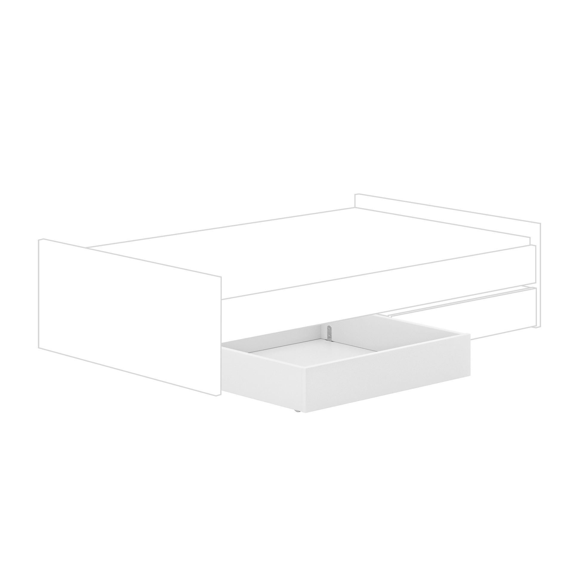 BETTKASTEN 98,5/20/95,2 cm Weiß  - Weiß, Basics, Holzwerkstoff (98,5/20/95,2cm) - Paidi