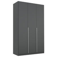 DREHTÜRENSCHRANK 136/229/54 cm,  in Grau, 3 Tür(en)  - Alufarben/Grau, MODERN, Holzwerkstoff (136/229/54cm) - Rauch Möbel