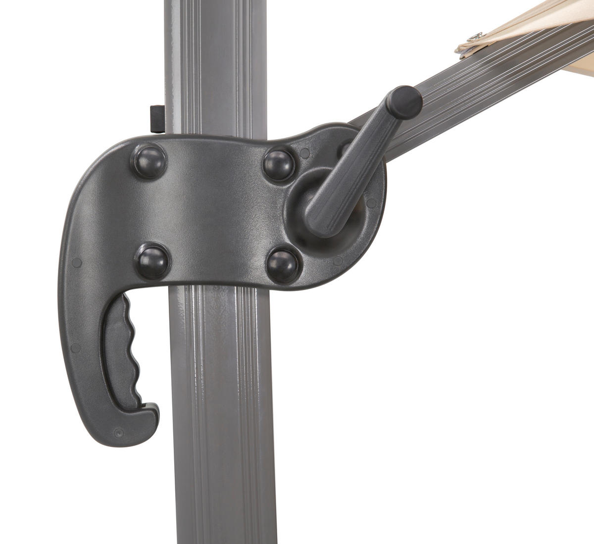 AMPELSCHIRM 350 cm Sandfarben  - Sandfarben/Grau, Basics, Textil/Metall (374/269/350cm) - Schneider