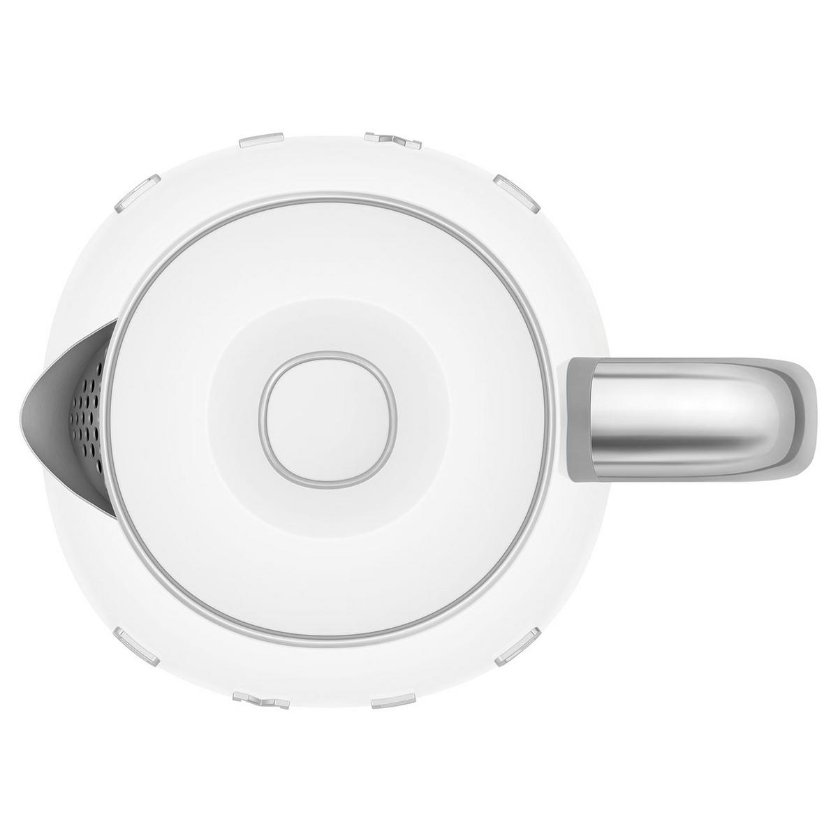 WASSERKOCHER 0,8 l  - Weiß Hochglanz, Design, Metall (22,3/24,8/17,1cm) - SMEG