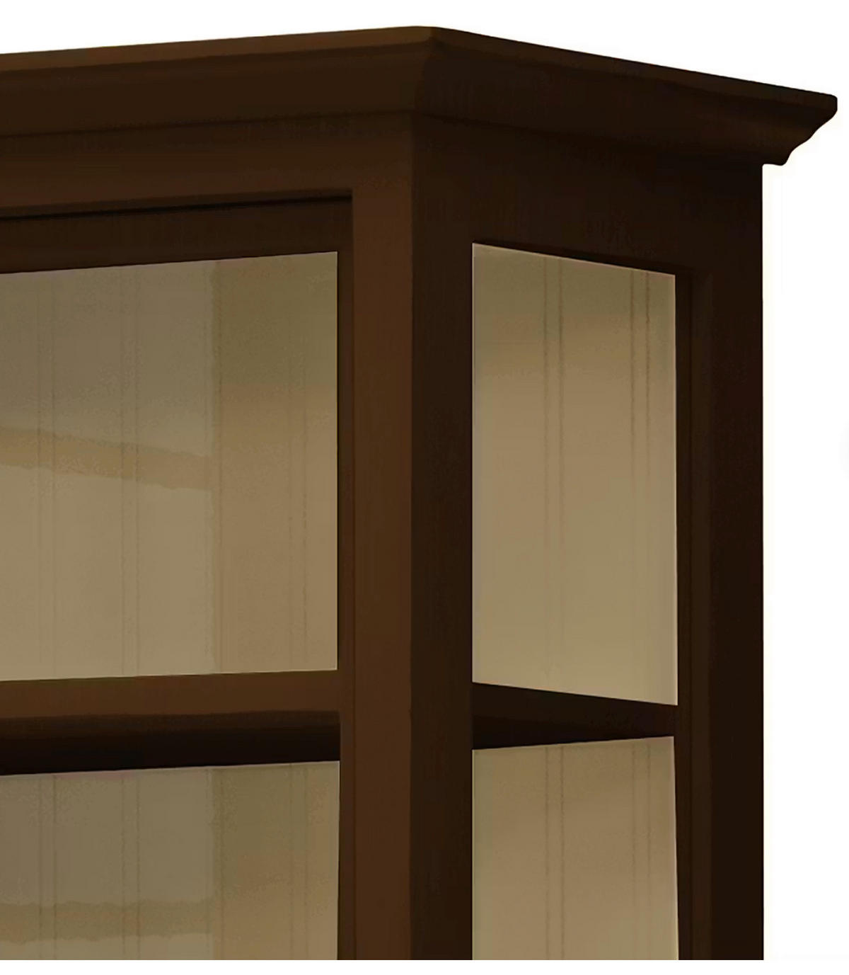 HIGHBOARD UrbanClass  in 190,5/219,5/49 cm  - Nussbaumfarben/Creme, LIFESTYLE, Glas/Holz (190,5/219,5/49cm) - Livetastic