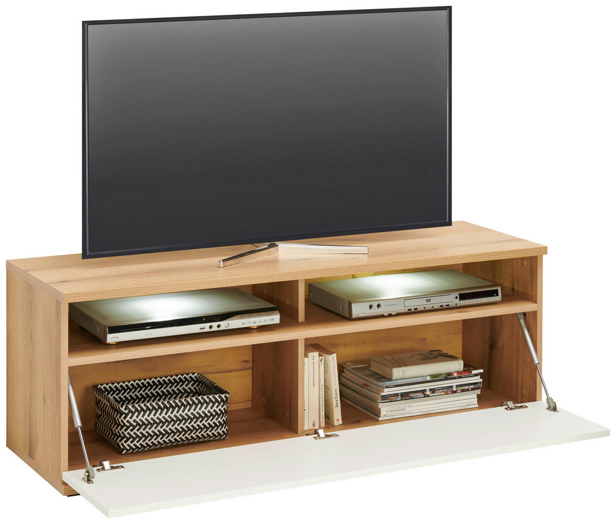 Comodă Tv 127,5/46/40 cm  - Modern, plastic/material pe bază de lemn (127,5/46/40cm) - Carryhome