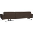 ECKSOFA in Echtleder Dunkelbraun  - Anthrazit/Dunkelbraun, KONVENTIONELL, Leder/Metall (324/182cm) - Ambiente