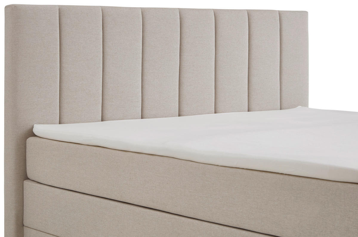 BOXBETT 180/200 cm  in Beige  - Beige/Schwarz, Basics, Holz/Textil (180/200cm) - Boxxx