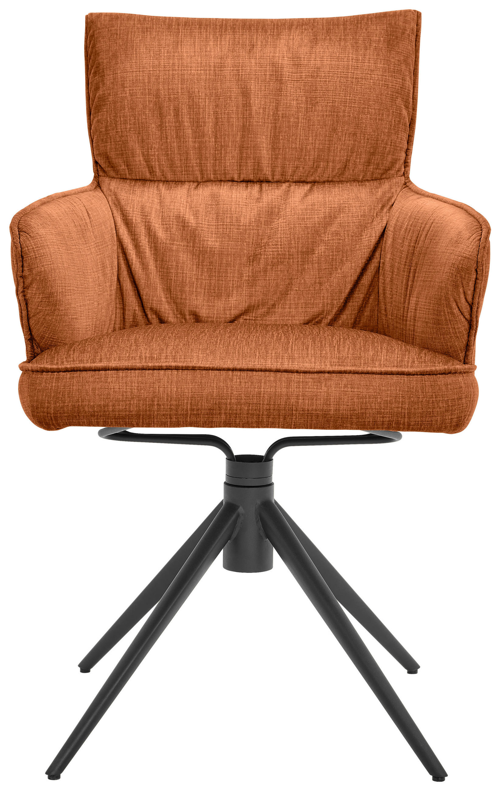 ARMLEHNSTUHL  in Eisen Velours  - Dunkelgelb/Schwarz, Design, Textil/Metall (58/91/62cm) - Dieter Knoll
