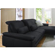 ECKSOFA in Echtleder Anthrazit  - Anthrazit/Schwarz, Design, Leder/Metall (332/193cm) - Dieter Knoll