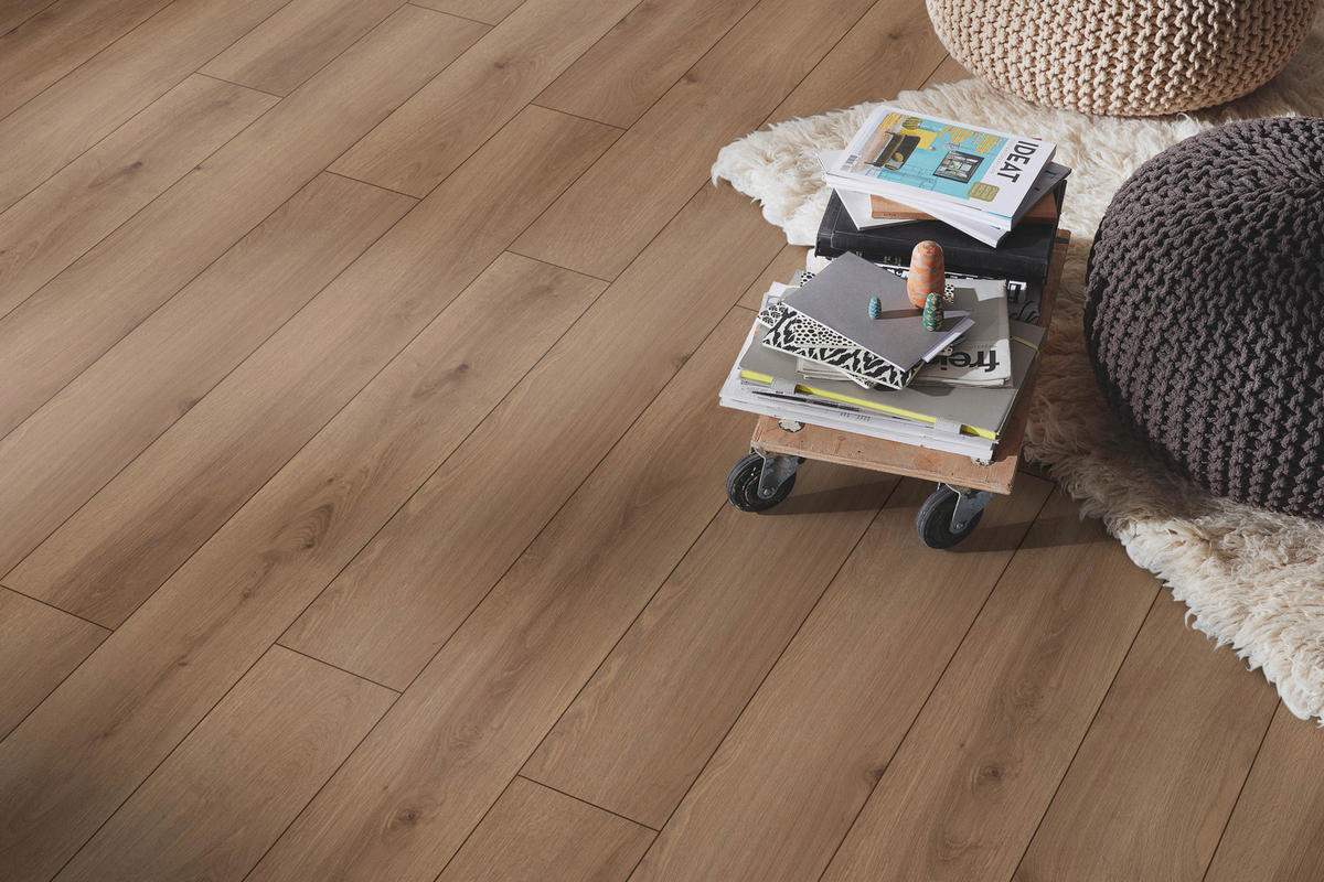 LAMINATBODEN Exquisit  - Eichefarben, KONVENTIONELL, Holz (138.0/19.3/0.8cm)