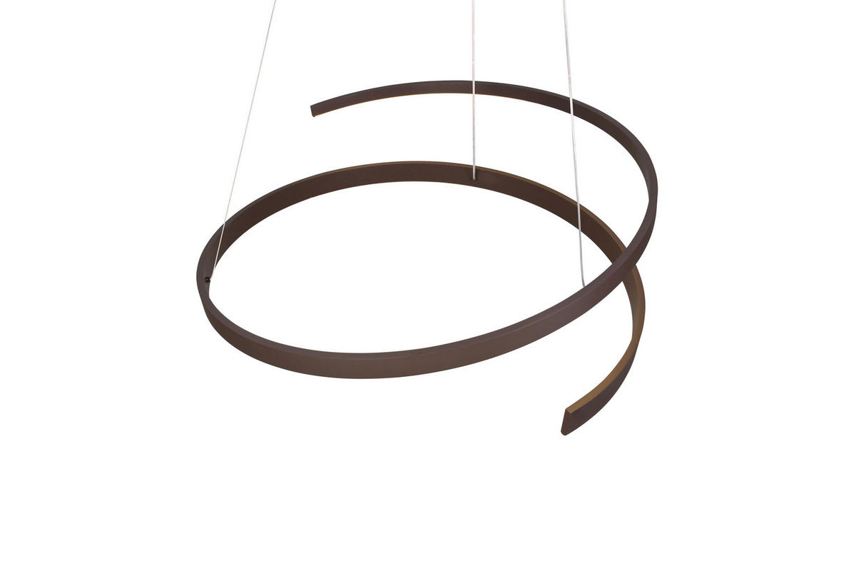 LED-HÄNGELEUCHTE 75/200 cm  - Braun, Design, Metall (75/200cm) - Cinque
