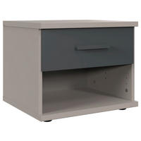 NACHTKÄSTCHEN 46/38/40 cm  in Graphitfarben, Grau, Sahara  - Graphitfarben/Schwarz, Design, Holzwerkstoff/Kunststoff (46/38/40cm) - Carryhome