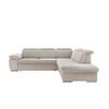 ECKSOFA in Cord Beige  - Chromfarben/Beige, Design, Textil/Metall (283/228cm) - Livetastic