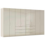 DREHTÜRENSCHRANK 400/223/61 cm,  in Champagner, 8-türig  - Champagner, Basics, Glas/Holzwerkstoff (400/223/61cm) - Novel