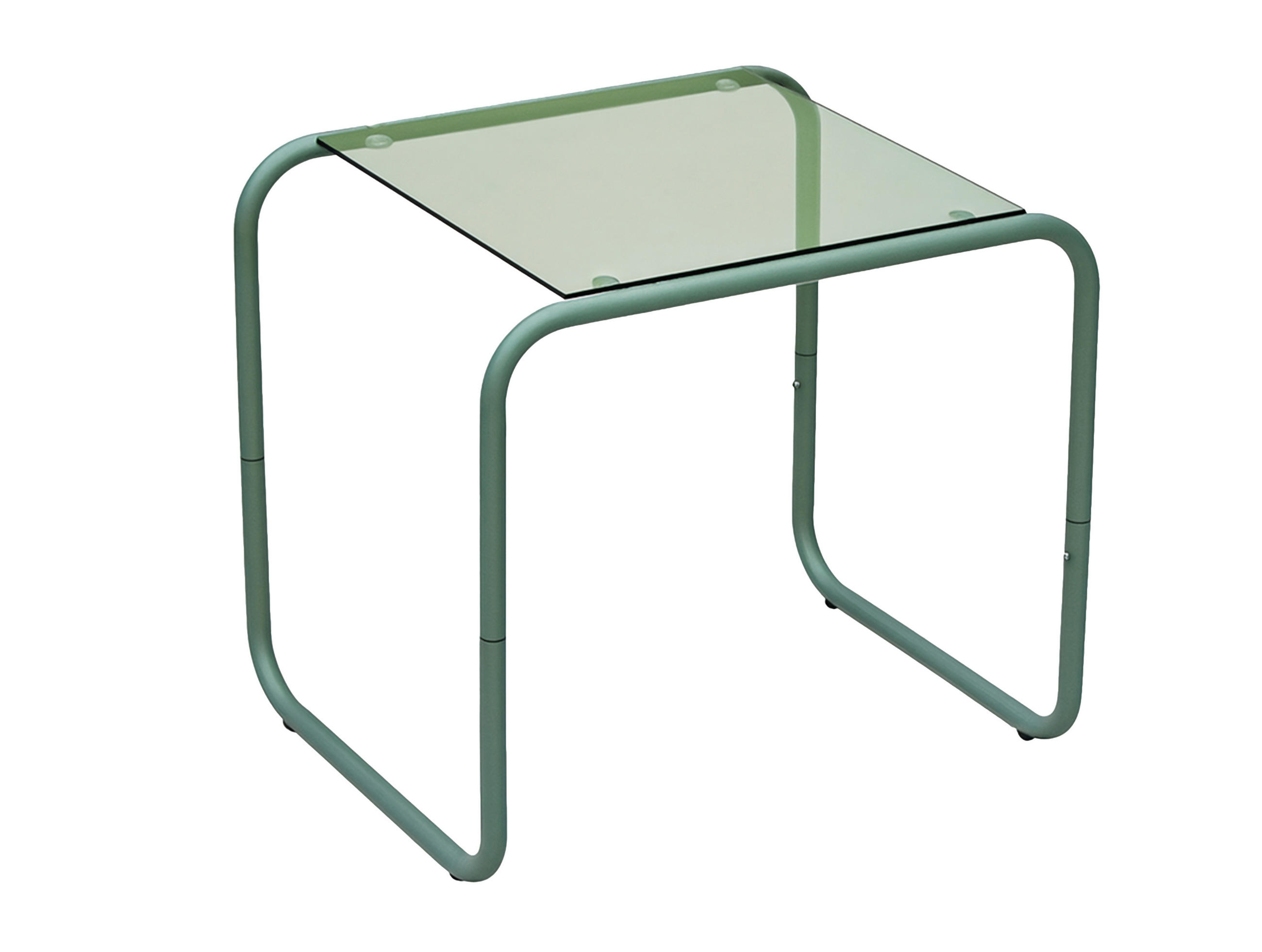 BEISTELLTISCH 50/40/45 cm Ventana Jadegrün quadratisch  - Jadegrün, Basics, Glas/Metall (50/40/45cm) - Leitmotiv