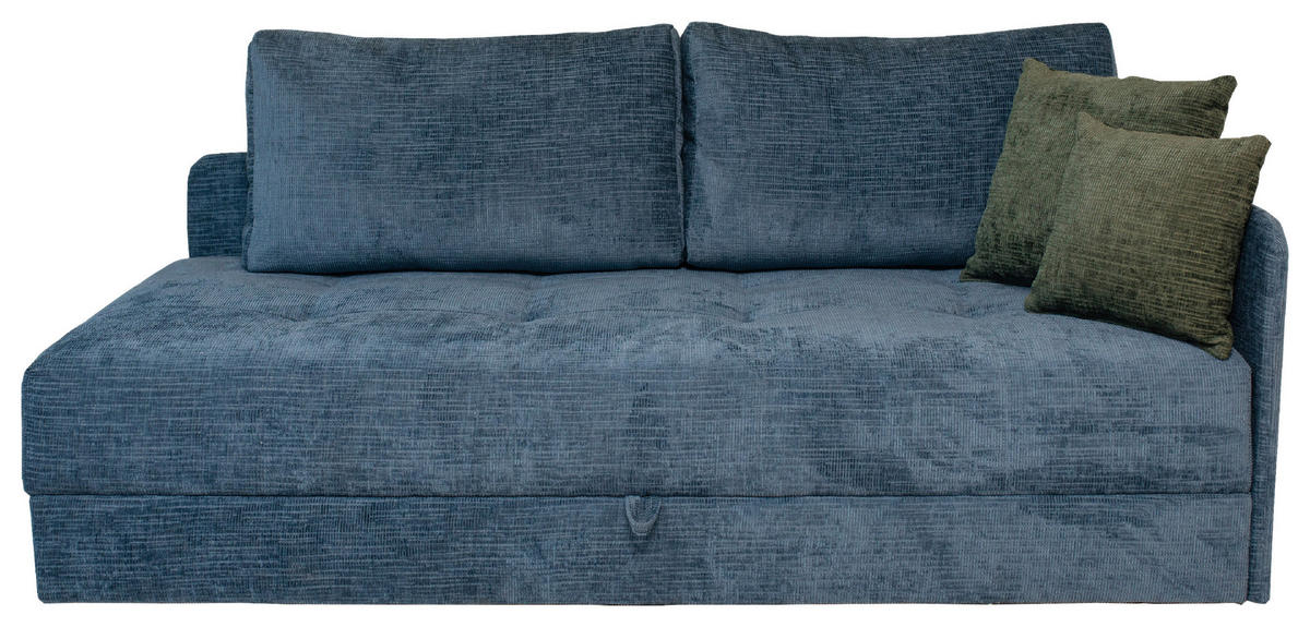 LIEGE in Velours Blau  - Blau/Schwarz, Konventionell, Kunststoff/Textil (205/80/95cm) - Xora