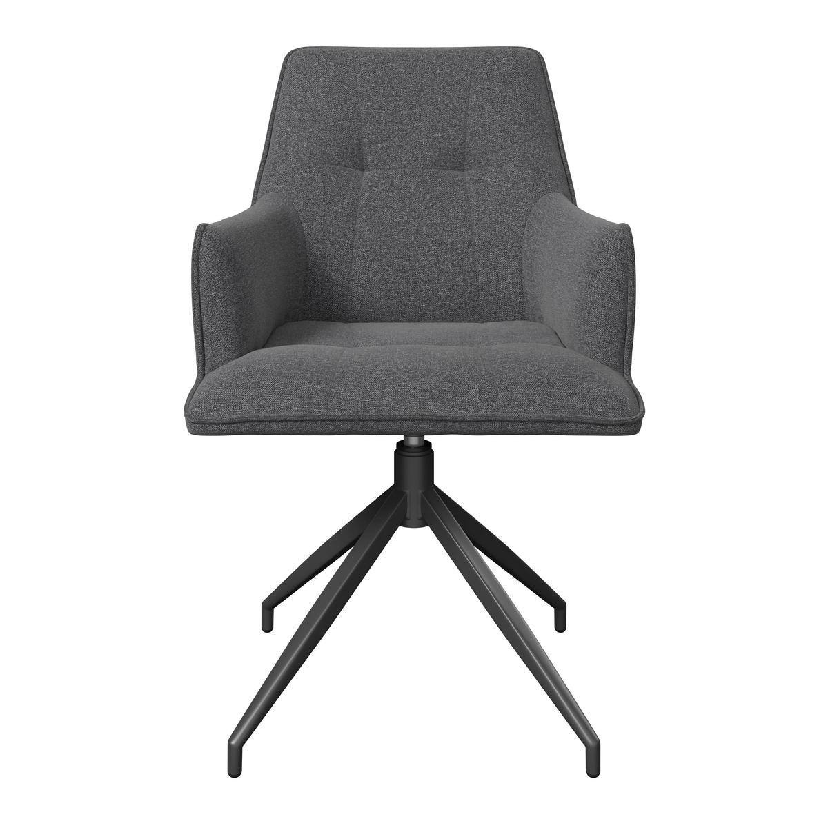 GARTENSTUHL Eisen Grau, Dunkelgrau  - Dunkelgrau/Grau, MODERN, Textil/Metall (58/87/64cm) - Ambia Garden