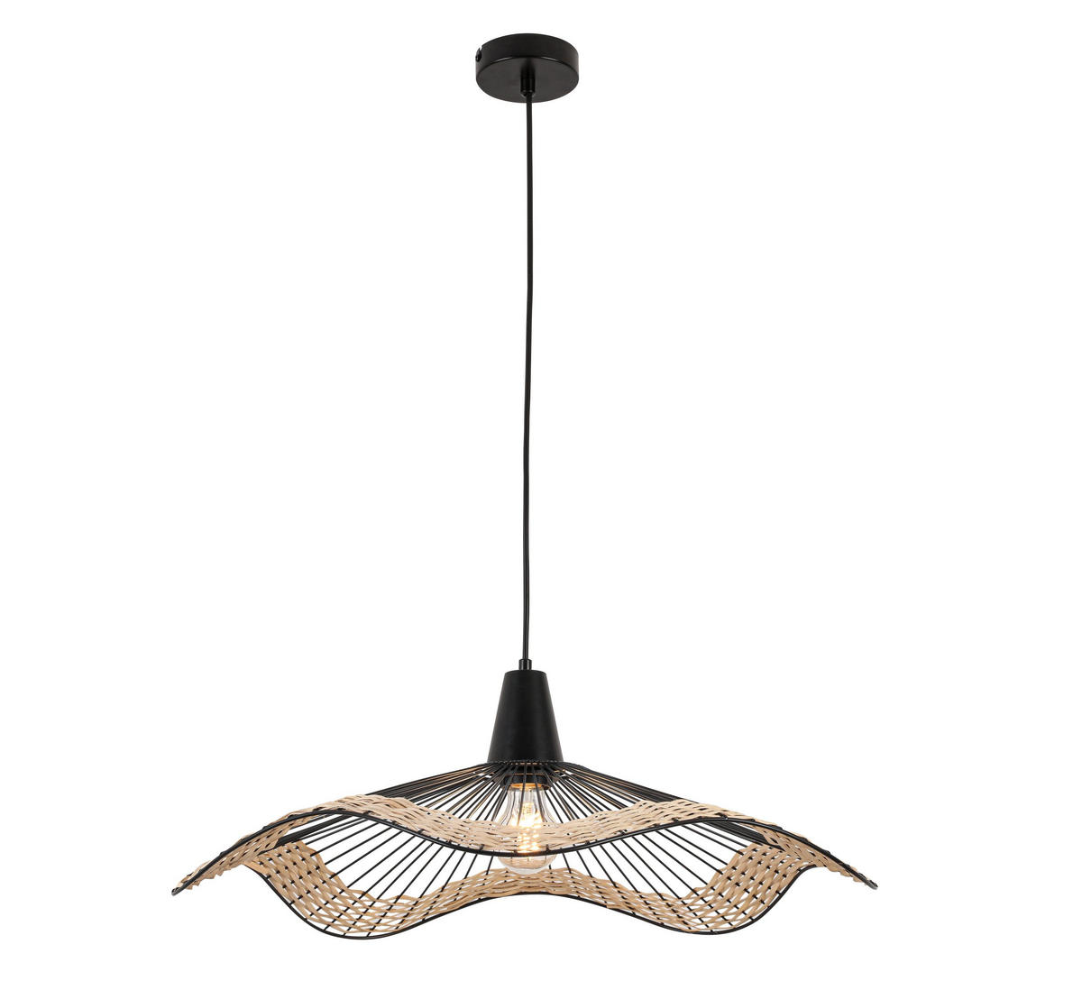 LUSTER    60/60/120 cm    - prirodna boja/crna, Osnovno, drvo/metal (60/60/120cm) - Marama