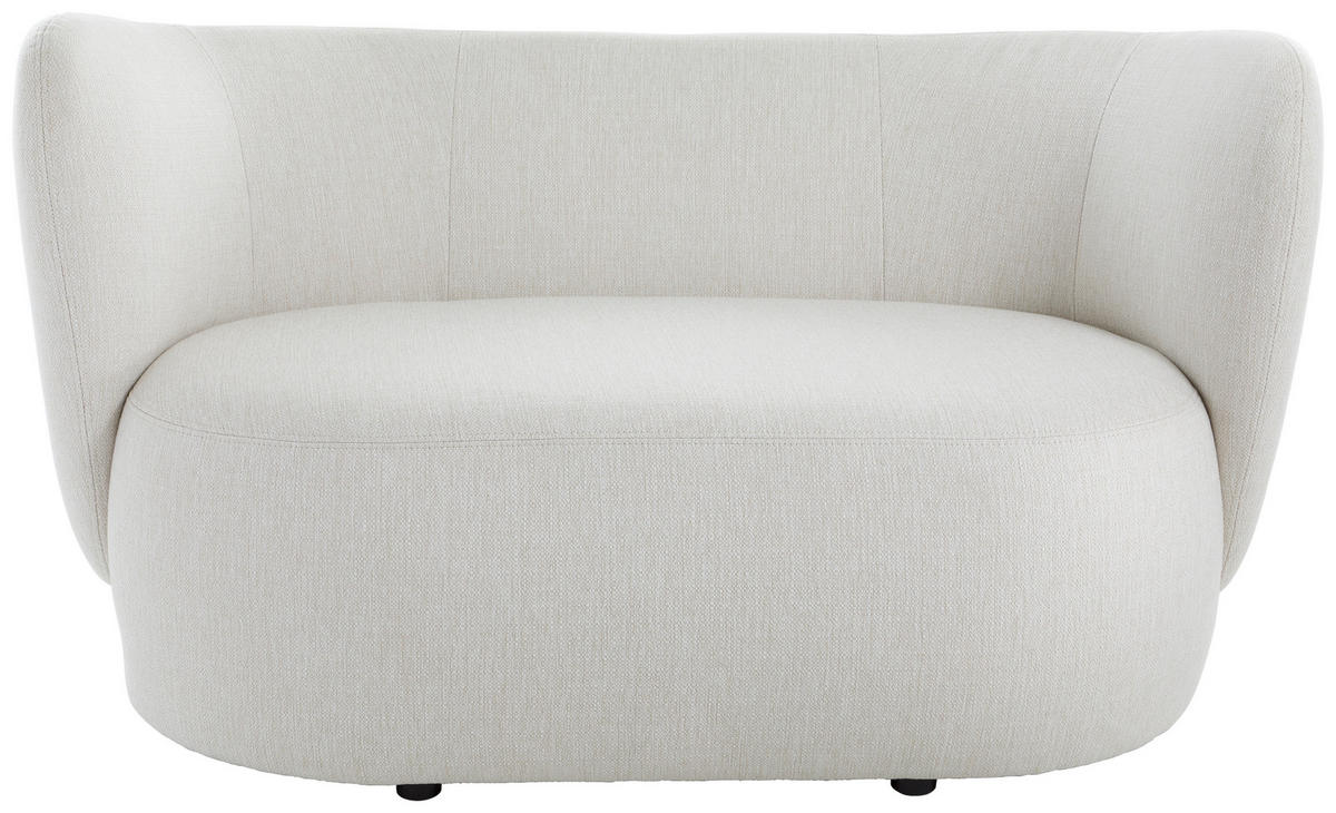 2-SITZER-SOFA Bouclé Creme  - Creme/Schwarz, KONVENTIONELL, Kunststoff/Textil (154/80/84cm) - Carryhome