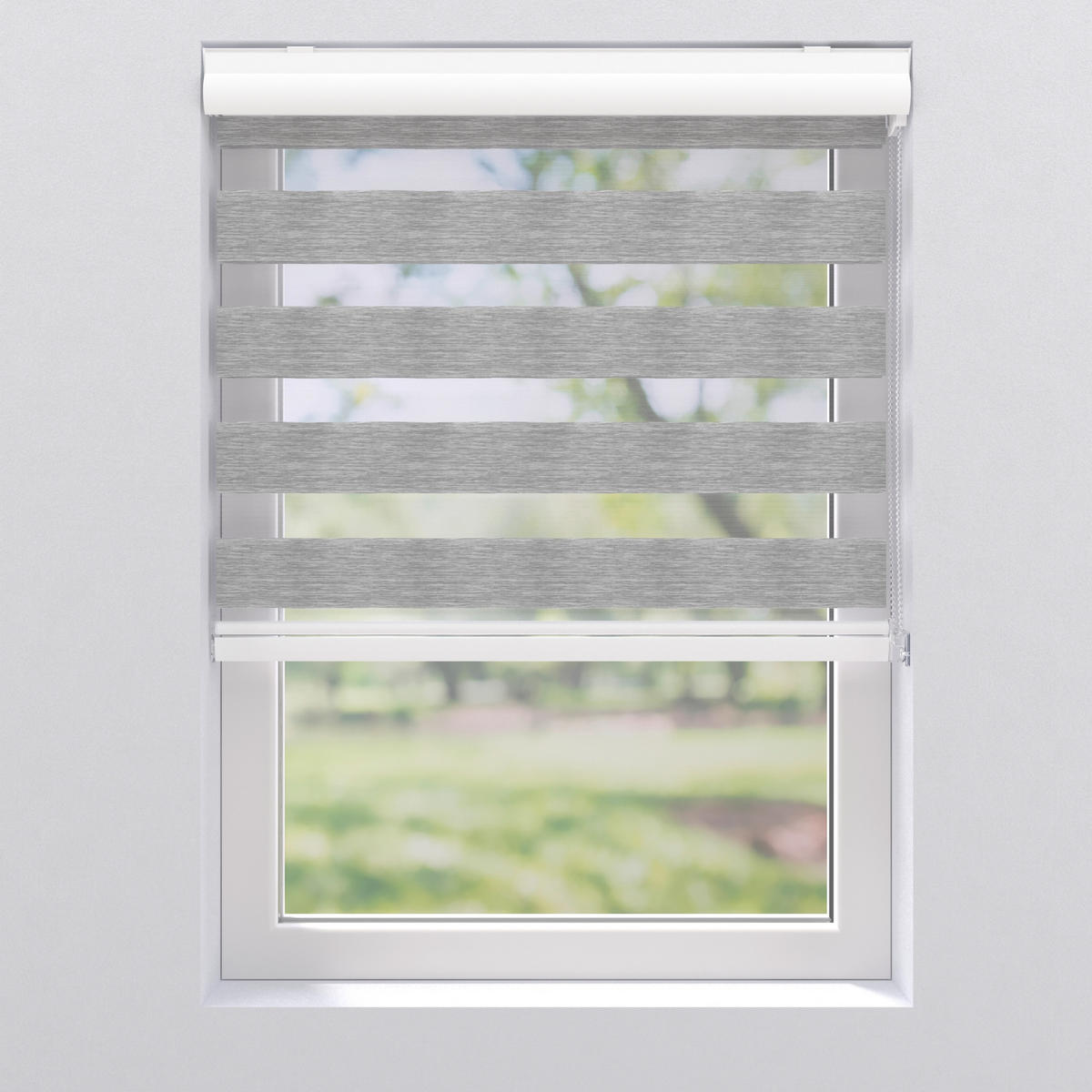 DOPPELROLLO 150/175 cm  - Hellgrau, KONVENTIONELL, Kunststoff (150/175cm)
